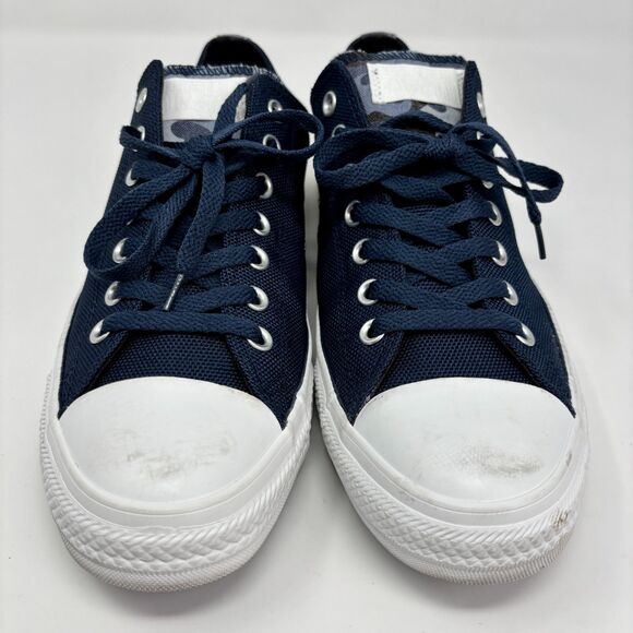 Converse Shoes Men 10 Navy Chuck Taylor All Star Low Top Canvas Camo 140054F EUC - Picture 4 of 9
